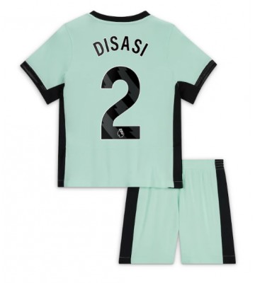 Chelsea Axel Disasi #2 Tercera Equipación Niños 2023-24 Manga Corta (+ Pantalones cortos)